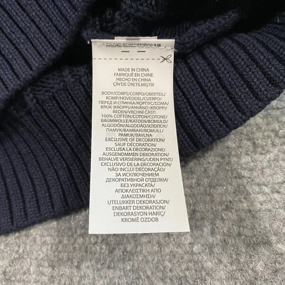 Polo Ralph Lauren Cable Knit V-Neck Sweater Vest Youth Boys 6 Navy Blue Red Pony - Picture 11 of 14